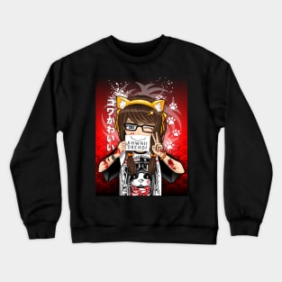 Anime Cat Girl Crewneck Sweatshirt